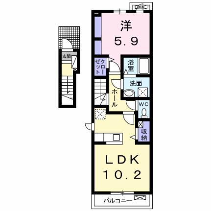 愛媛県松山市南斎院町 1LDK アパート 賃貸物件詳細