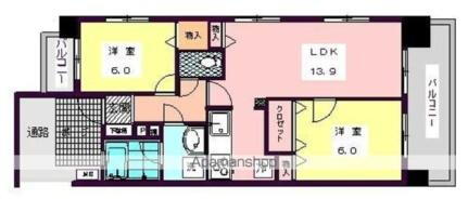 アヴァンセーヌ西新 8階 2LDK 賃貸物件詳細