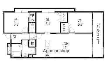 ラングルデュ高宮 6階 3LDK 賃貸物件詳細