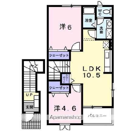 福岡県糟屋郡粕屋町甲仲原1丁目 長者原駅 2LDK アパート 賃貸物件詳細