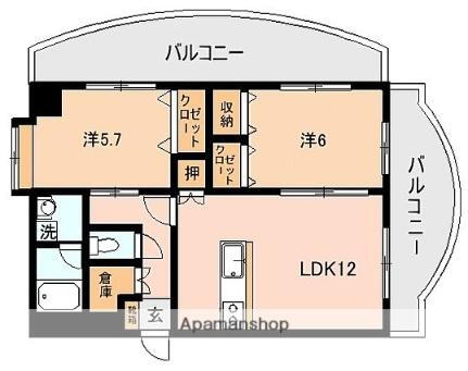 鹿児島県鹿児島市与次郎2丁目 2LDK マンション 賃貸物件詳細
