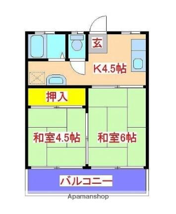 鹿児島県姶良市西餅田 帖佐駅 2K アパート 賃貸物件詳細