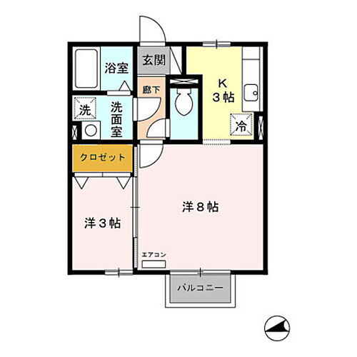 Ｆｒｅｅｄｏｍ　Ｃｏｕｒｔ　ＩＩ 2階 2K 賃貸物件詳細