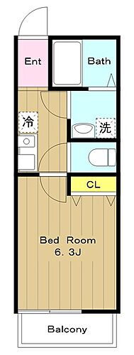 東京都町田市大蔵町 鶴川駅 1K アパート 賃貸物件詳細