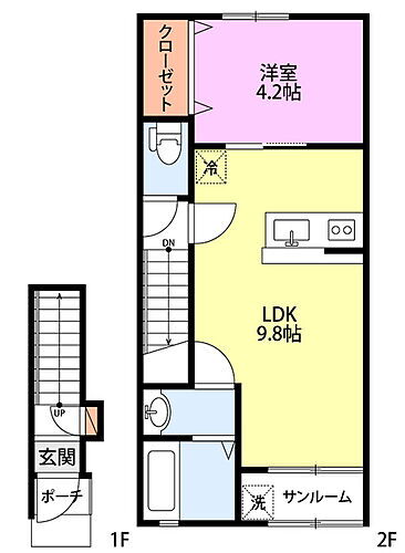 新潟県新潟市西区青山8丁目9-9 青山駅 1LDK アパート 賃貸物件詳細