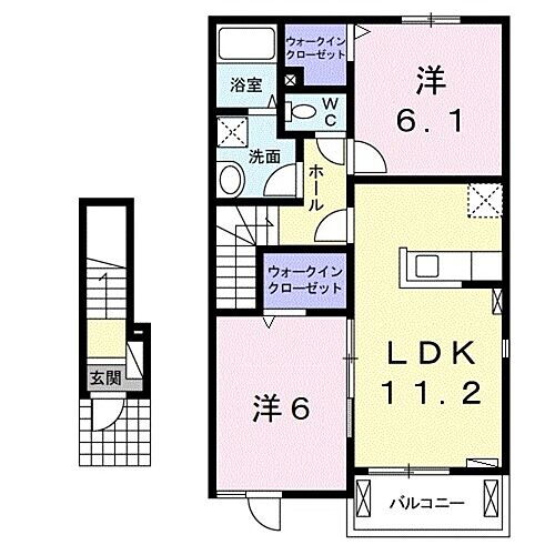 ヴェルソー加納 2階 2LDK 賃貸物件詳細