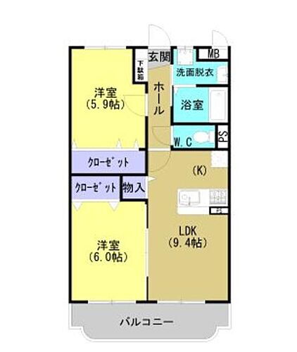 ユーミー竹田 1階 2LDK 賃貸物件詳細