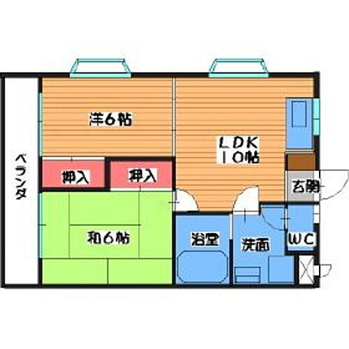 ニューライフマンション南ケ丘 4階 2LDK 賃貸物件詳細