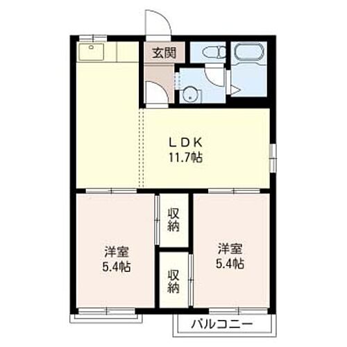 ドリームハウス 2階 2LDK 賃貸物件詳細