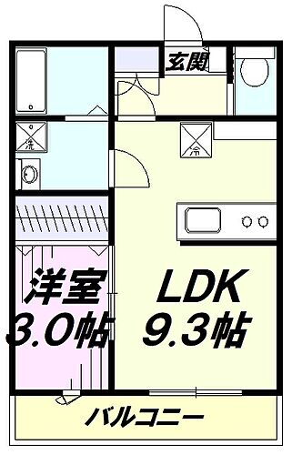 埼玉県所沢市緑町3丁目18-2 小手指駅 1LDK アパート 賃貸物件詳細
