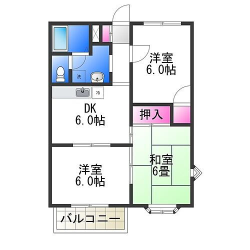 大阪府堺市西区鳳南町5丁 鳳駅 3DK アパート 賃貸物件詳細