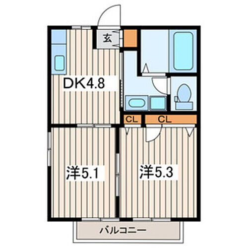 神奈川県海老名市東柏ケ谷4丁目 さがみ野駅 2DK アパート 賃貸物件詳細