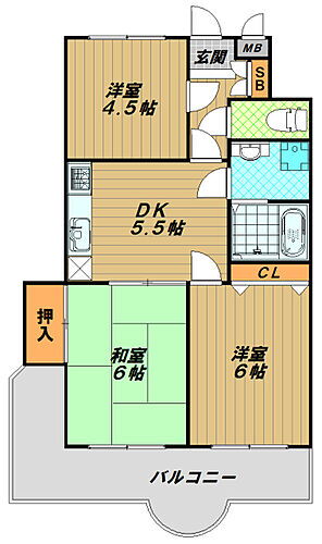 ビバリーハウス須磨壱番館 3階 3DK 賃貸物件詳細