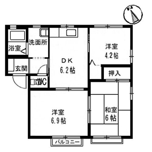 愛媛県西条市喜多川614 3DK アパート 賃貸物件詳細