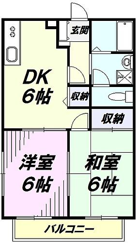 埼玉県所沢市けやき台2丁目35-1 新所沢駅 2DK アパート 賃貸物件詳細