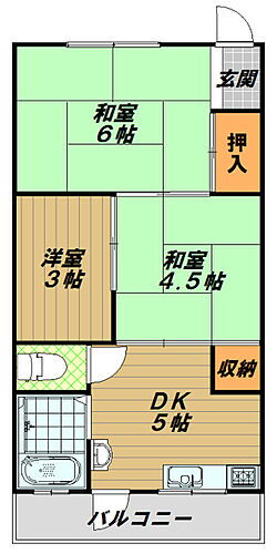 兵庫県神戸市須磨区関守町2丁目 須磨駅 3DK アパート 賃貸物件詳細