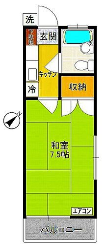 神奈川県川崎市多摩区菅仙谷2丁目8-30 京王稲田堤駅 1K アパート 賃貸物件詳細