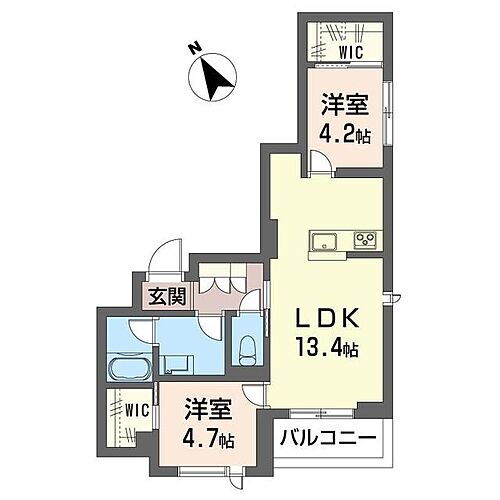 ザ　プライム　今泉 3階 2LDK 賃貸物件詳細