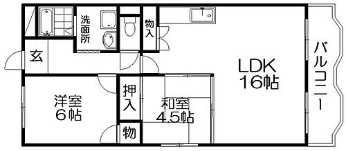 エスパシオディ鵲 4階 2LDK 賃貸物件詳細