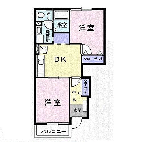 メゾン・エスポワール 1階 2DK 賃貸物件詳細