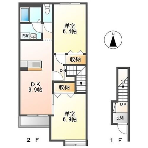 静岡県富士宮市万野原新田3086-22 富士宮駅 2LDK アパート 賃貸物件詳細
