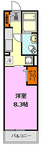 栃木県小山市西城南4丁目 小山駅 1K マンション 賃貸物件詳細