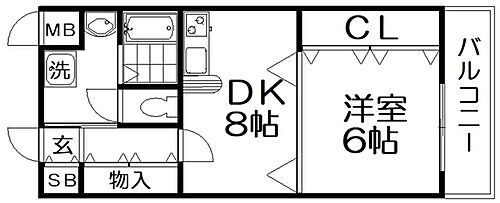 宮之阪ウェーブ 3階 1DK 賃貸物件詳細