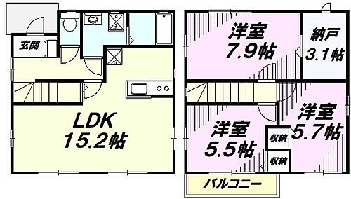北秋津一戸建貸家Ａ 3SLDK 賃貸物件詳細