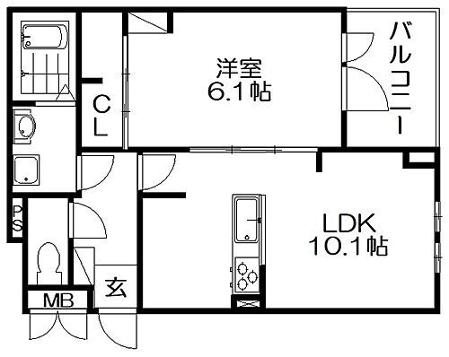 ブローテ 3階 1LDK 賃貸物件詳細