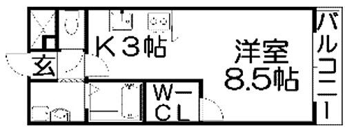 大阪府枚方市走谷1丁目 光善寺駅 1K アパート 賃貸物件詳細