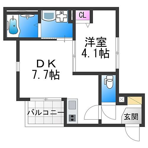 ハーモニーテラス遠里小野ＩＩＩ 2階 1DK 賃貸物件詳細