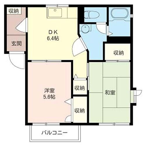 クレールビブレＩＩ 1階 2DK 賃貸物件詳細