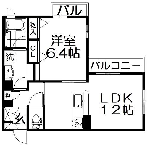 シャーメゾン仁 3階 1LDK 賃貸物件詳細