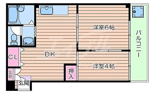 大阪府吹田市五月が丘南 千里山駅 2DK マンション 賃貸物件詳細