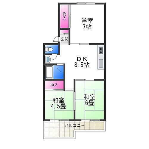 大阪府堺市北区大豆塚町2丁 堺市駅 3DK マンション 賃貸物件詳細
