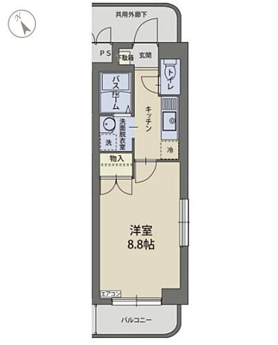リヴ　スペースＷ 2階 1K 賃貸物件詳細