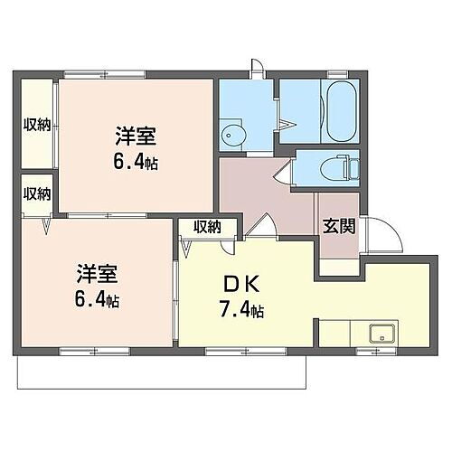 ウィスティリア 1階 2DK 賃貸物件詳細
