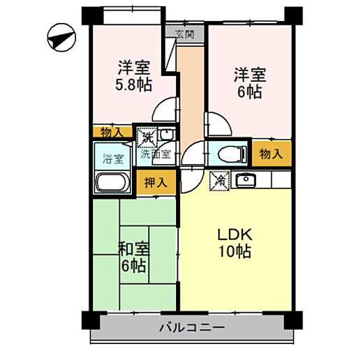 メゾンアザレア 3階 3LDK 賃貸物件詳細