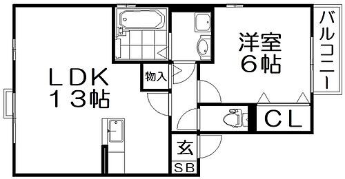 エストコリーヌＩ番館 1階 1LDK 賃貸物件詳細