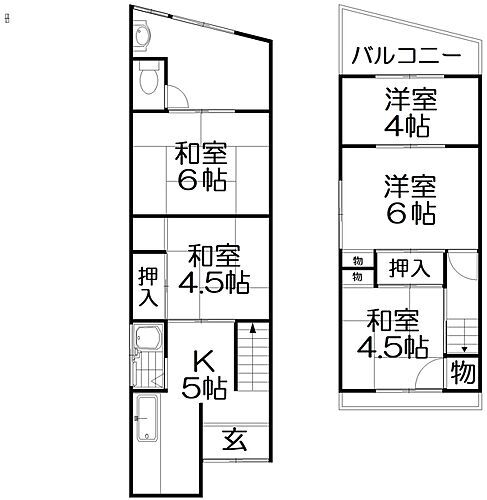 大阪府寝屋川市対馬江西町 寝屋川市駅 5K 一戸建て 賃貸物件詳細