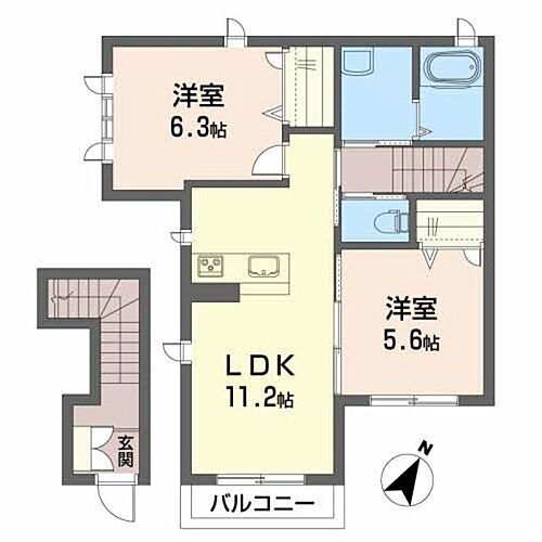 ファミールアベイＩＩ 2階 2LDK 賃貸物件詳細