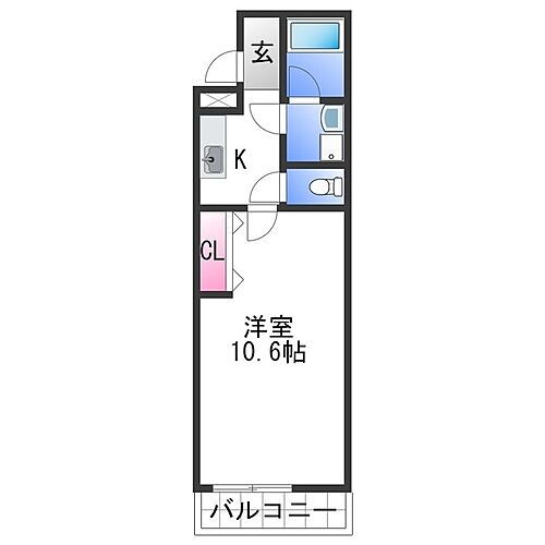 ティエラ　ハウス　西小二里 2階 1K 賃貸物件詳細