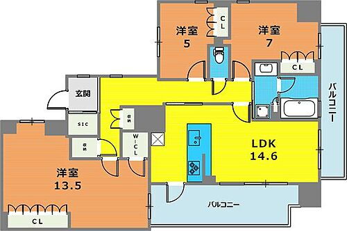 兵庫県神戸市中央区中山手通3丁目5-7 県庁前駅 3LDK マンション 賃貸物件詳細