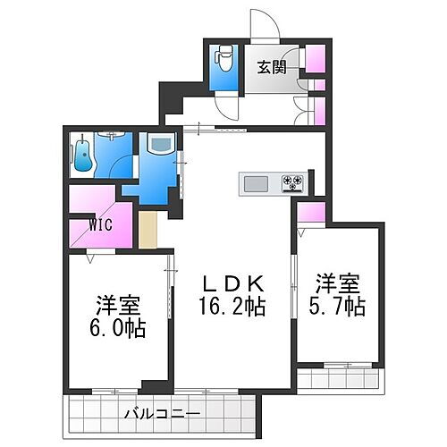 ココン文の里 4階 2LDK 賃貸物件詳細