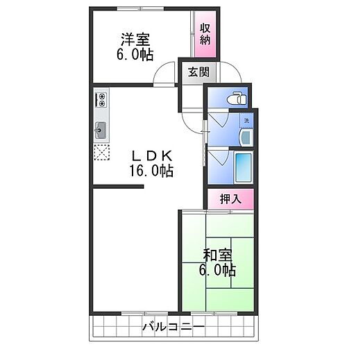 和歌山県和歌山市田尻 紀三井寺駅 2LDK マンション 賃貸物件詳細