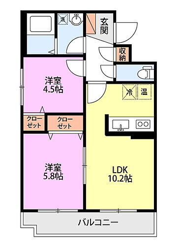 ソワール 3階 2LDK 賃貸物件詳細