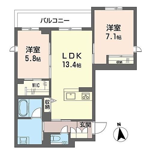フィデラルーチェ　ウメダ 3階 2LDK 賃貸物件詳細