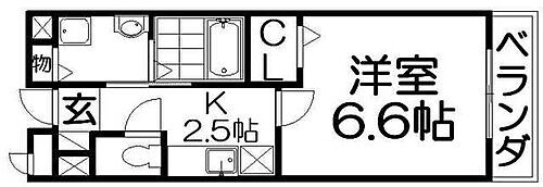 カーサポポラーレ 2階 1K 賃貸物件詳細