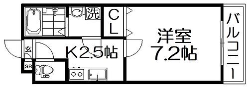 大阪府寝屋川市香里北之町 香里園駅 1K アパート 賃貸物件詳細