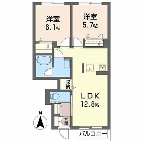 メゾンマスト谷川瀬 1階 2LDK 賃貸物件詳細